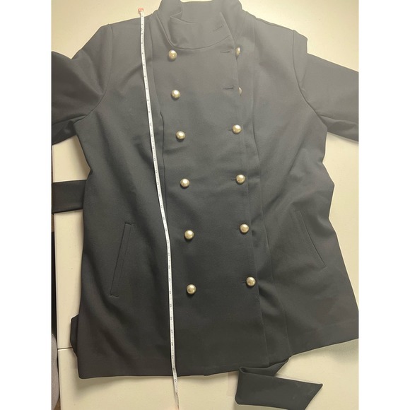 Studio Park x Shawn Killinger Double Button Ponte Coat BLACK SIZE L NWT - Picture 7 of 7